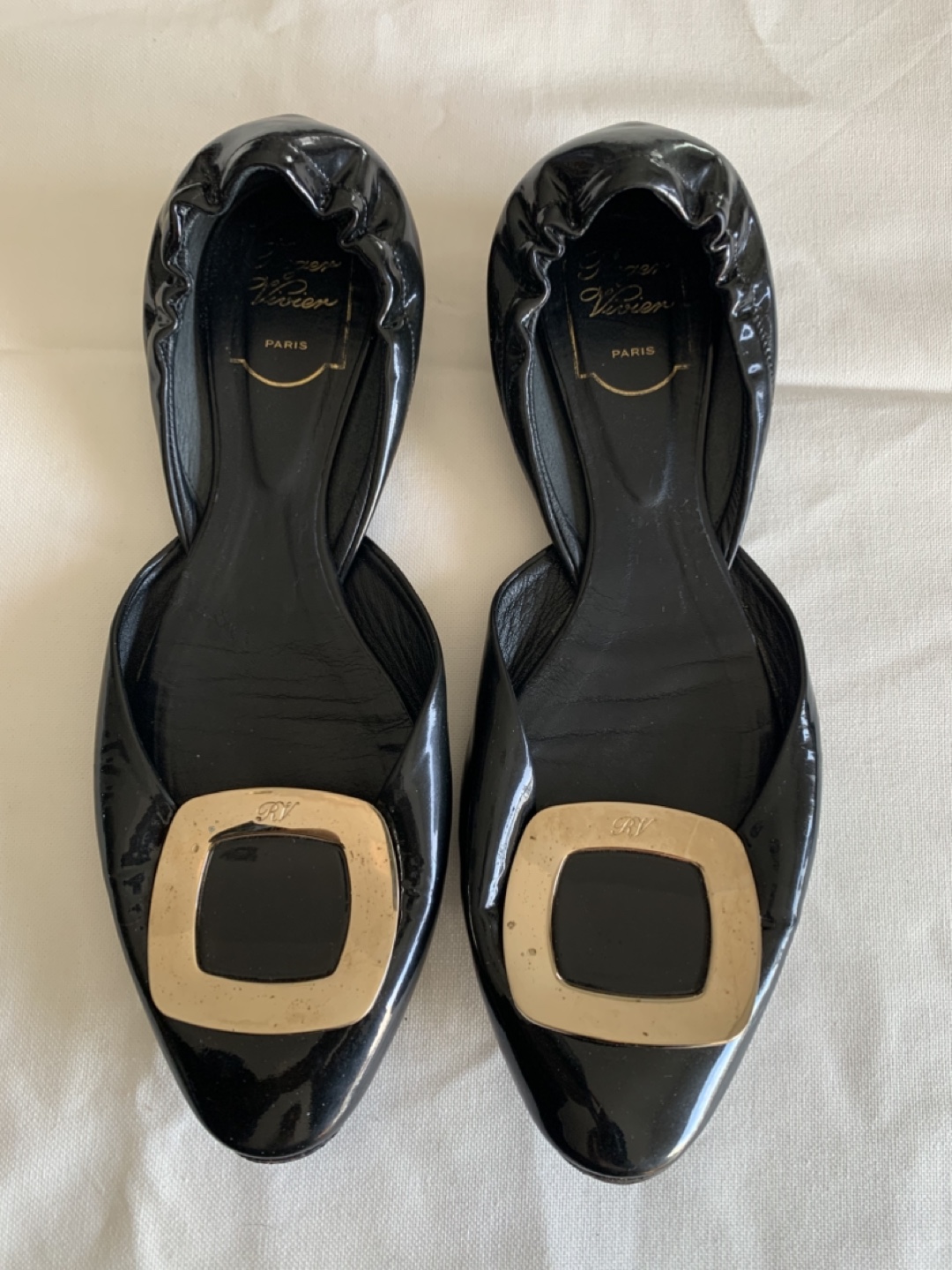 Roger Vivier Black Flats - Size 40