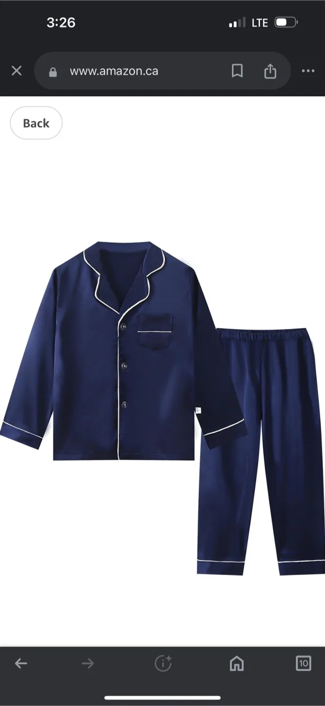Navy Blue Pajama Set thumbnail