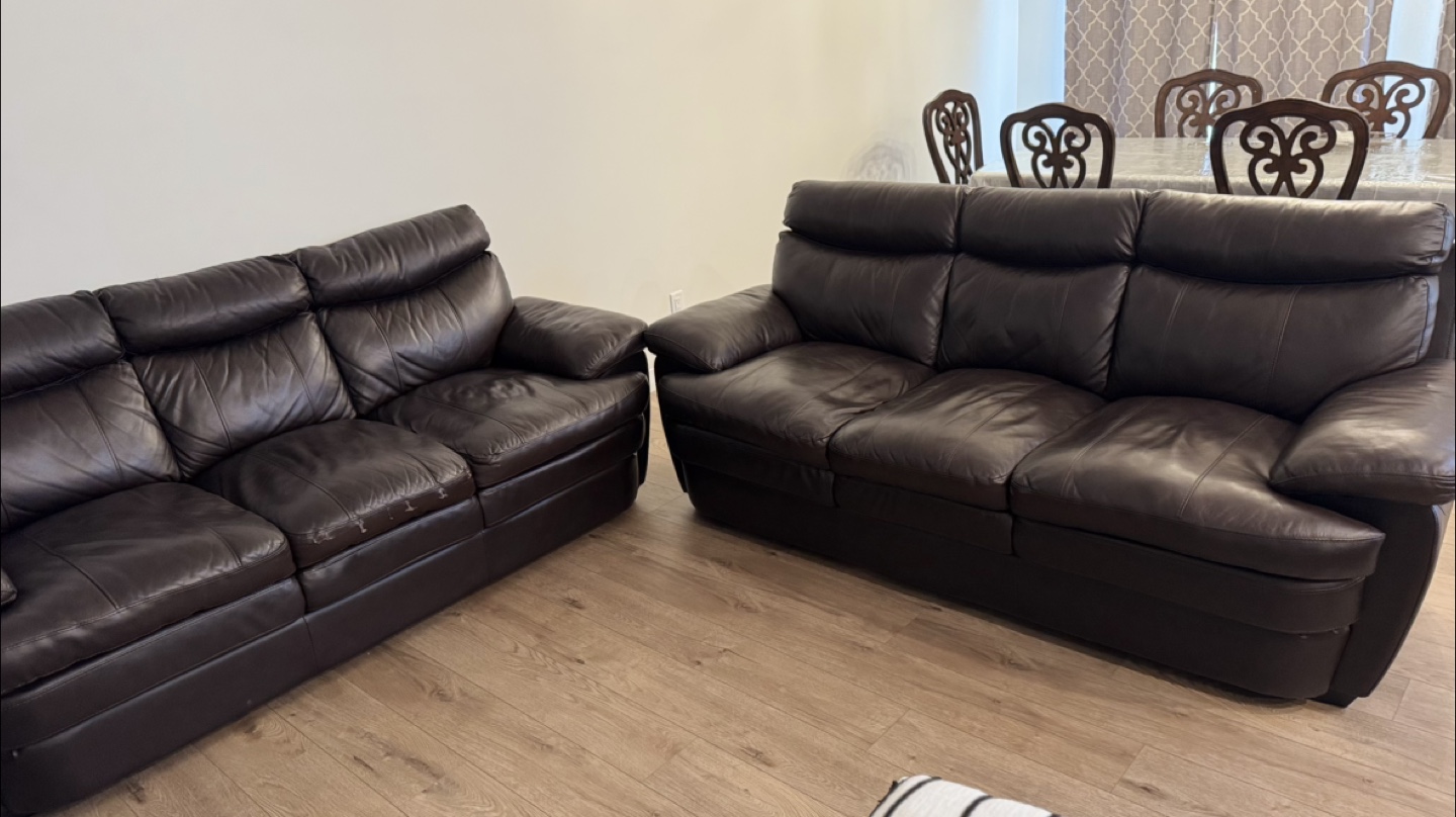Leather Sofa Set - photo 3