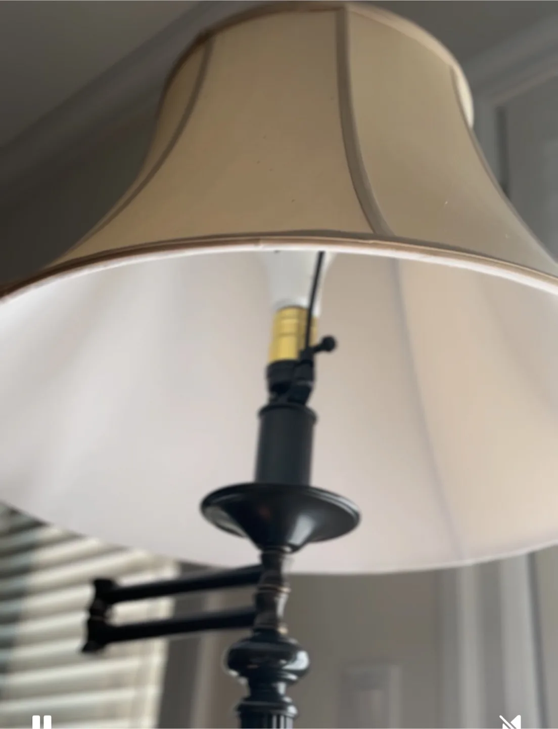 Restoration Hardware Heavy Brass Floor Lamp image indicator(5)