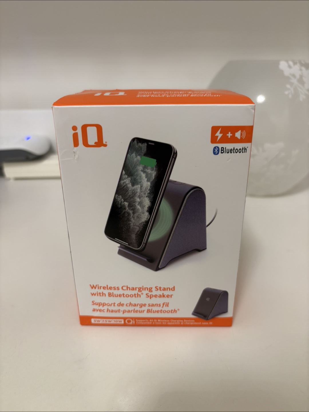 iQ Wireless Charging Stand with Bluetooth Speaker