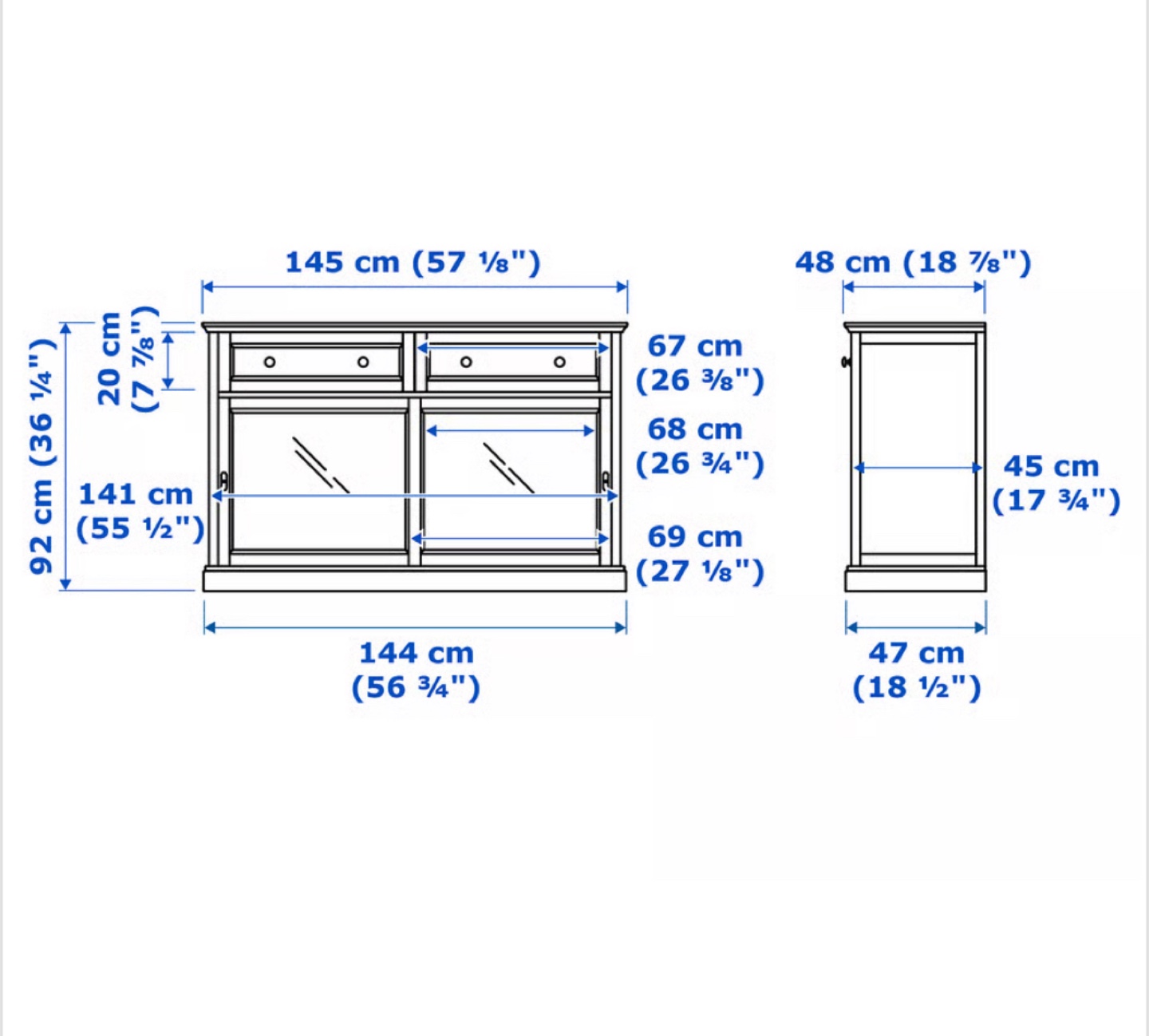 IKEA Black-Stained Sideboard - photo 4