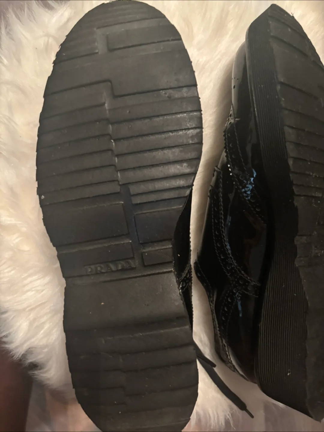 Prada Black Patent Leather Oxford Shoes image indicator(4)