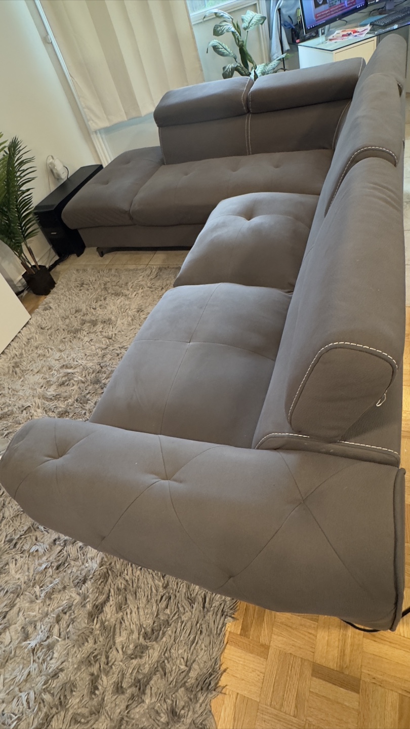 Grey Couch with storage