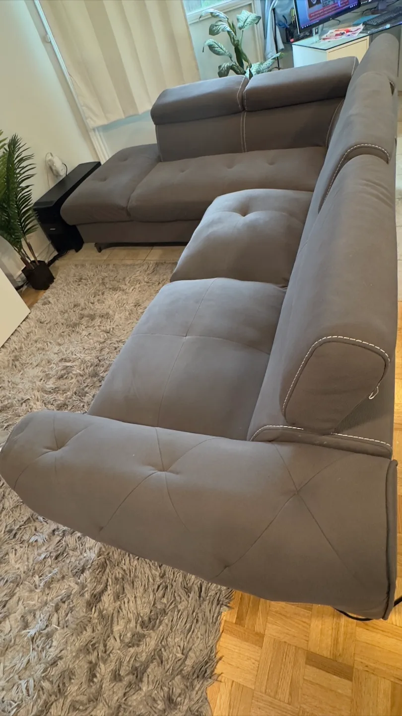Grey Couch with storage thumbnail
