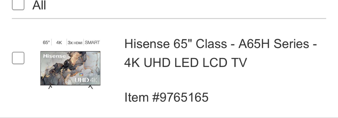 Hisense 65" Class - A65H Series 4K UHD LED LCD TV - photo 2