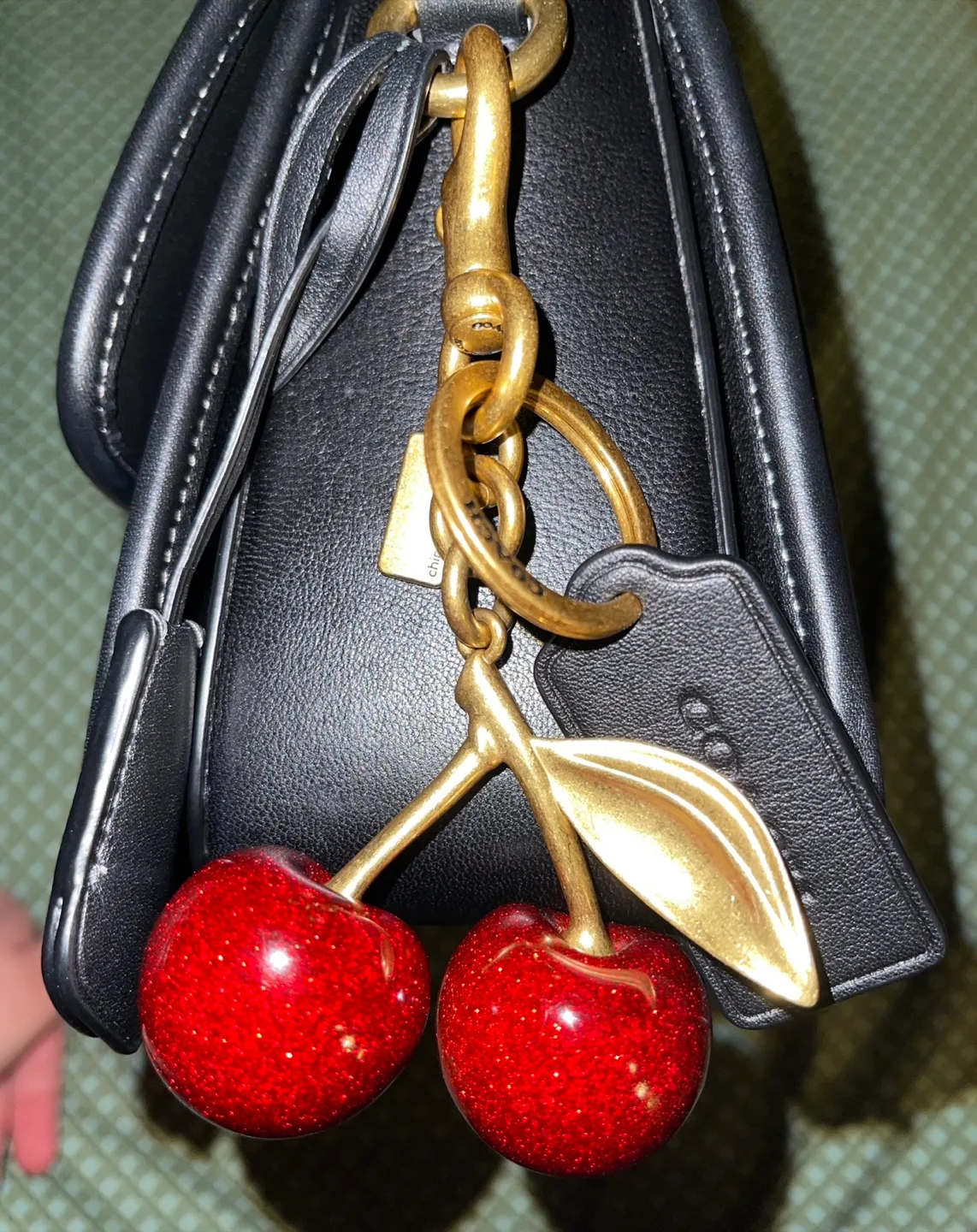 Coach Quilted Studio Shoulder Bag with Coach Cherry Charm image indicator(7)