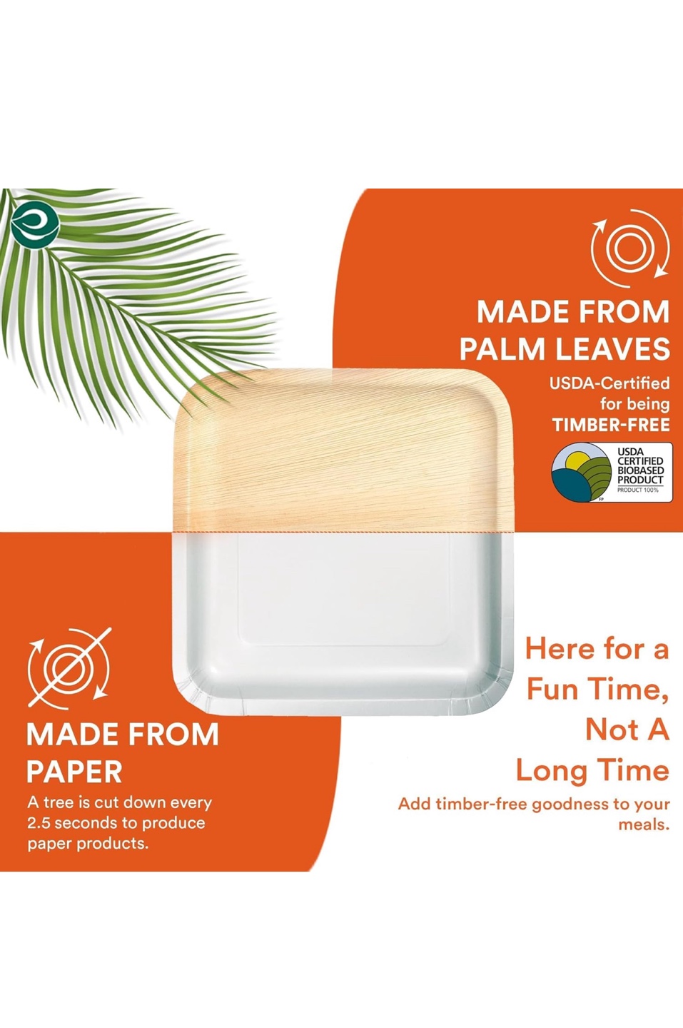 10" Palm Leaf Plates - photo 2
