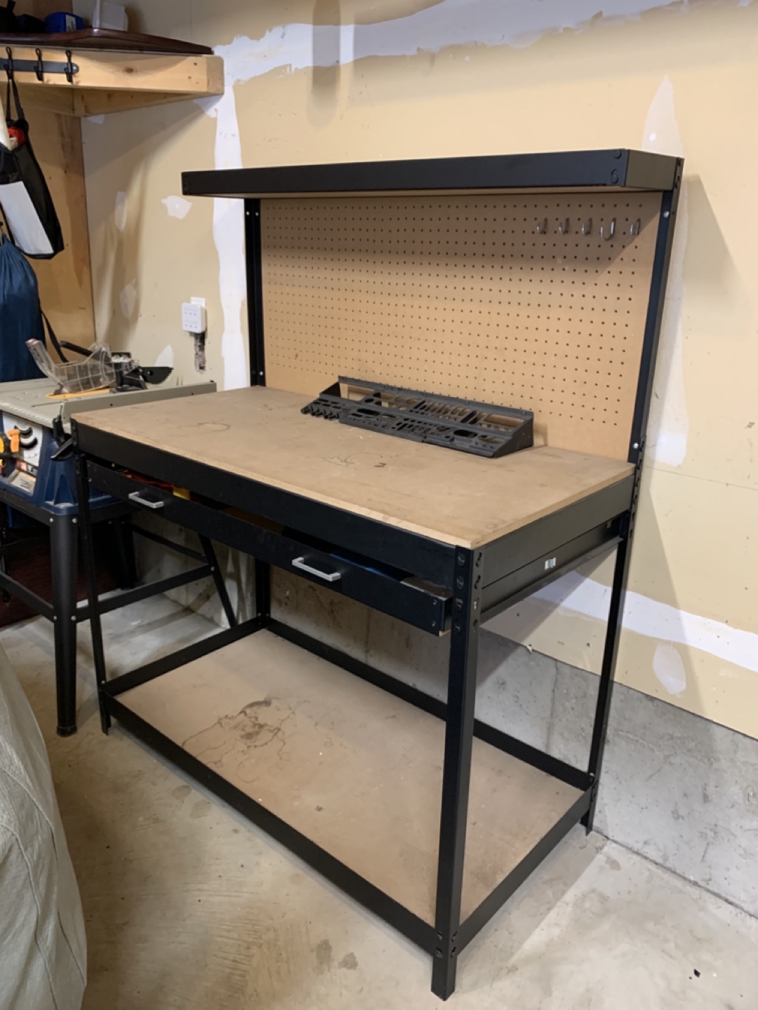 Work Bench with Pegboard