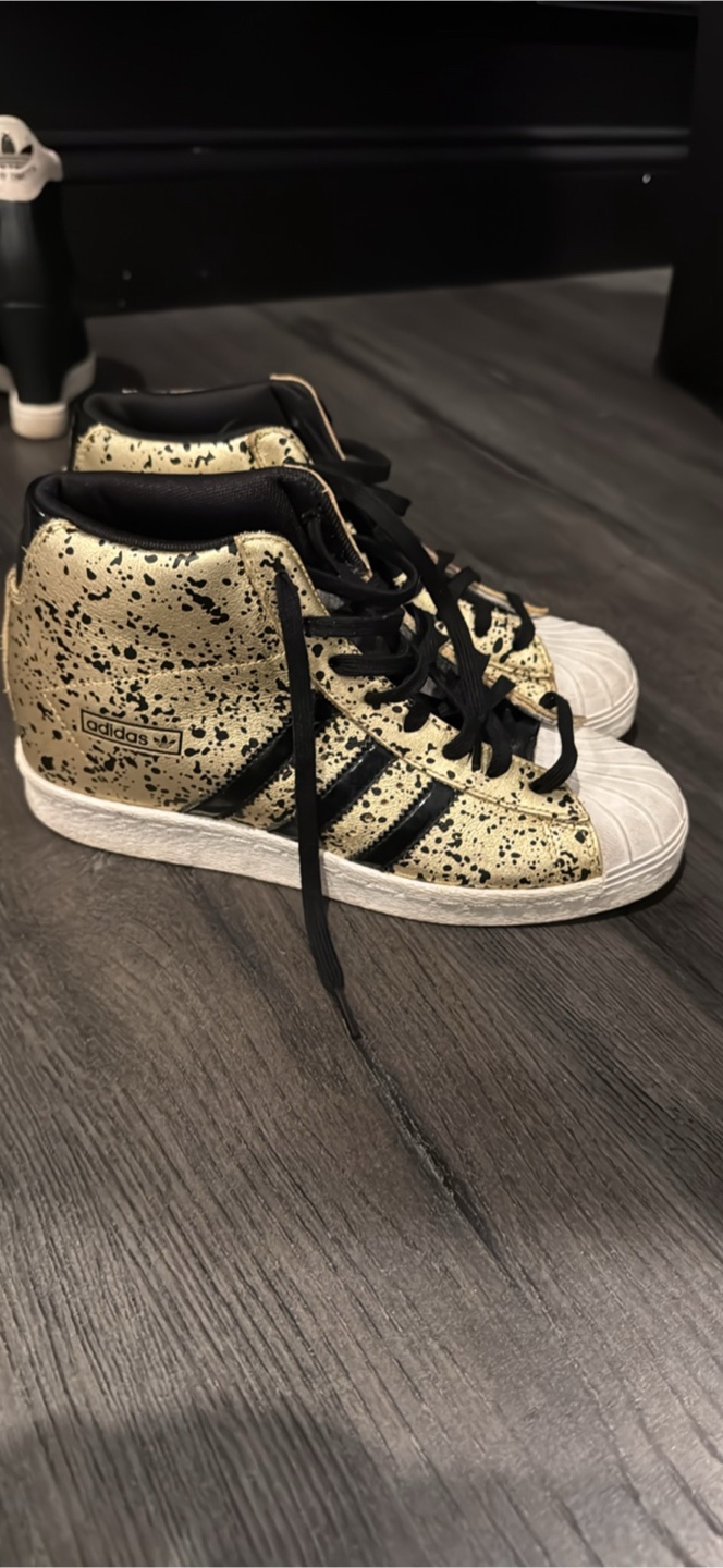 Gold Splatter High Top Sneakers