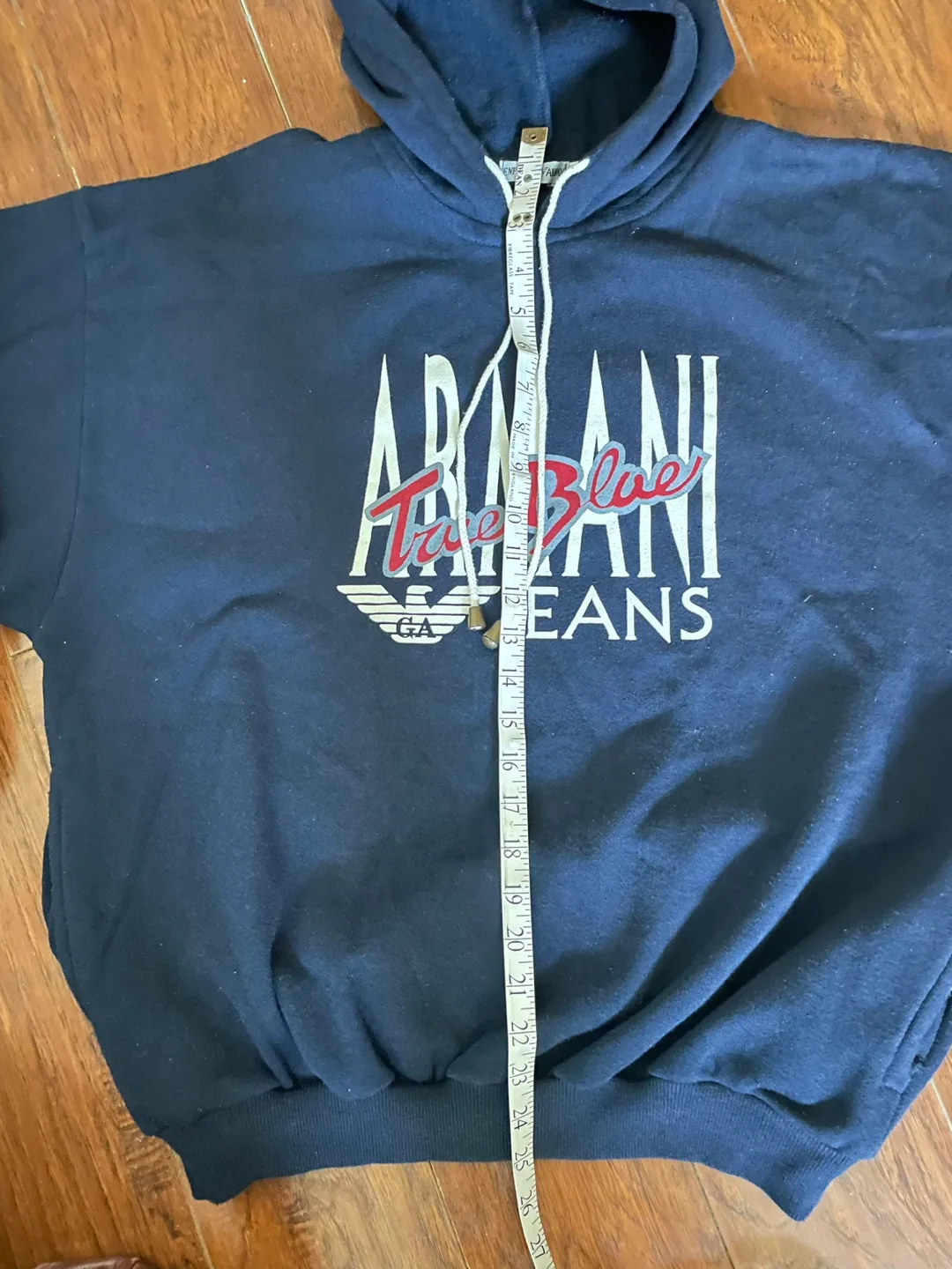 Vintage emporio Armani True Blue Jeans Hoodie image indicator(5)