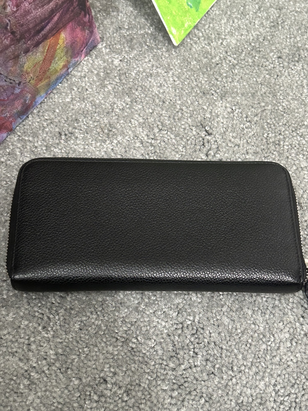 Saint Laurent Black Zip Around Wallet - photo 4
