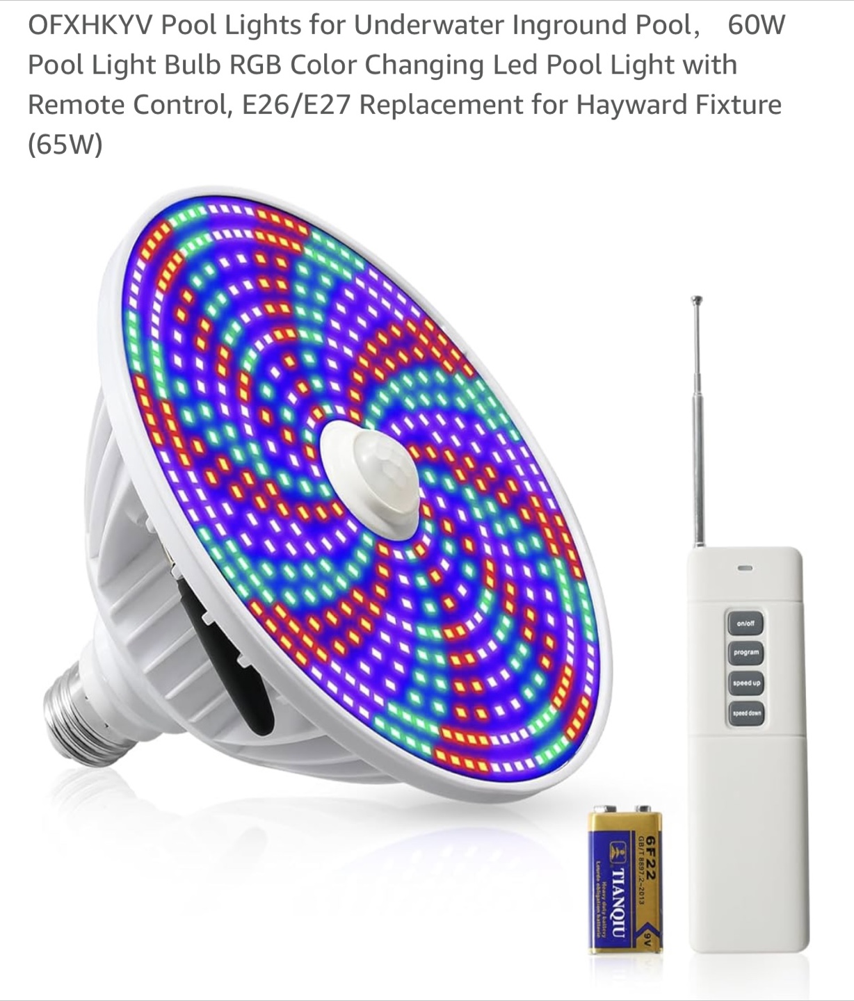 Pool Light with Remote