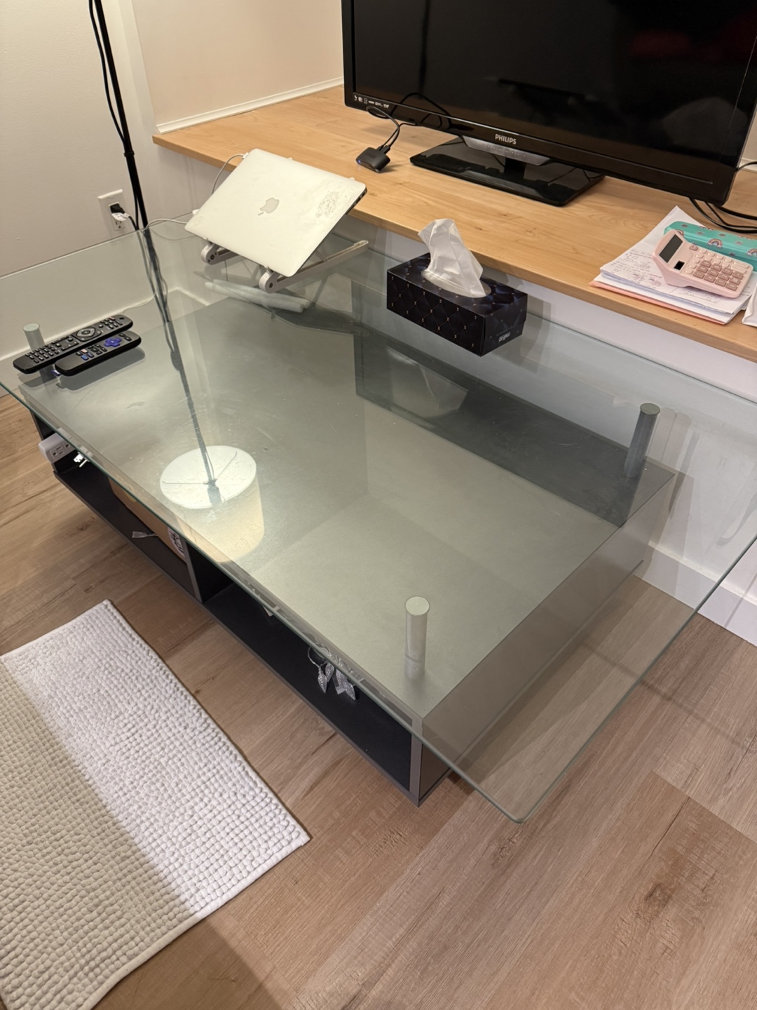 Modern Coffee Table with Glass Top