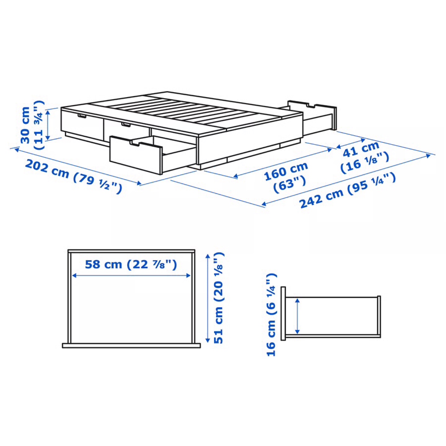 IKEA NORDLI Bed Frame with Storage - Queen - photo 4