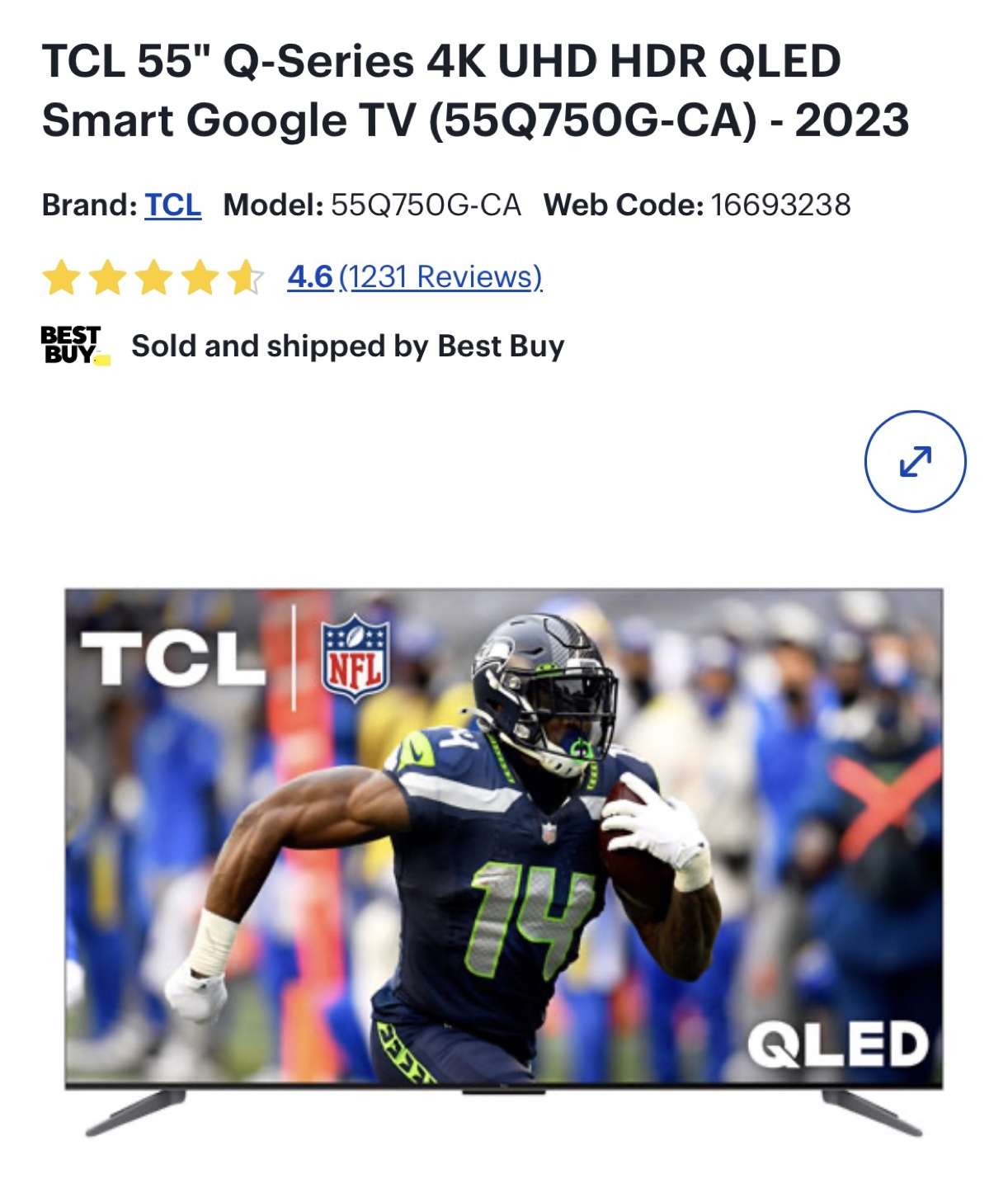 TCL 55" Q-Series 4K UHD HDR QLED Smart Google TV - photo 2