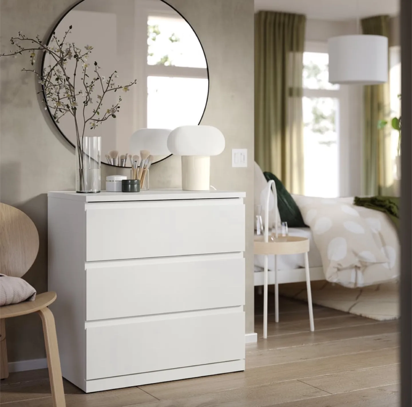 IKEA STORKLINTA White 3-Drawer Dresser thumbnail