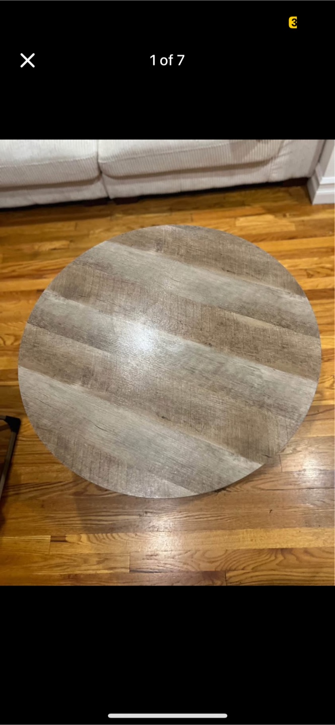 Round Coffee Table Rustic Wood