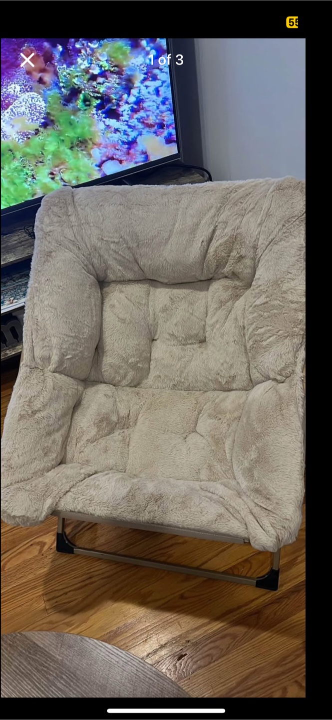 Cozy Faux Fur Saucer Chair - photo 2