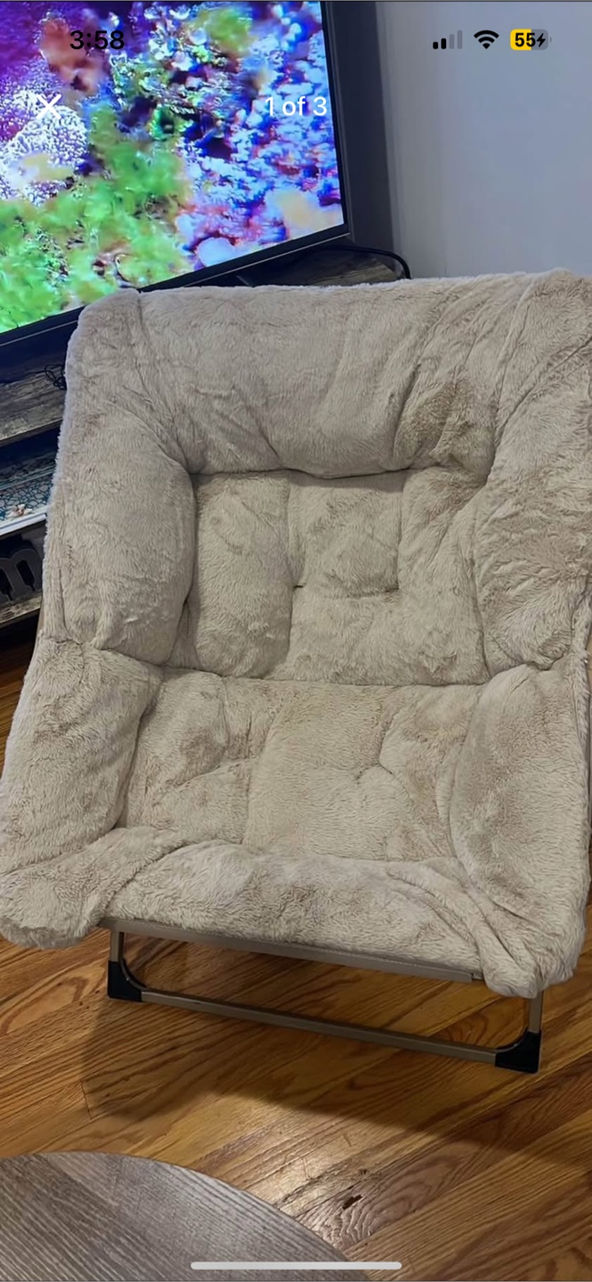 Cozy Faux Fur Saucer Chair - photo 3