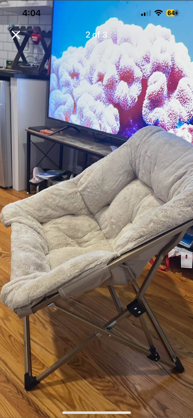 Cozy Faux Fur Saucer Chair