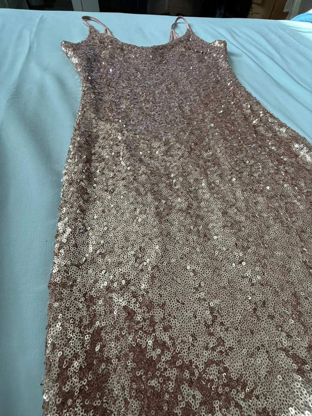 Rose Gold Sequin Dress