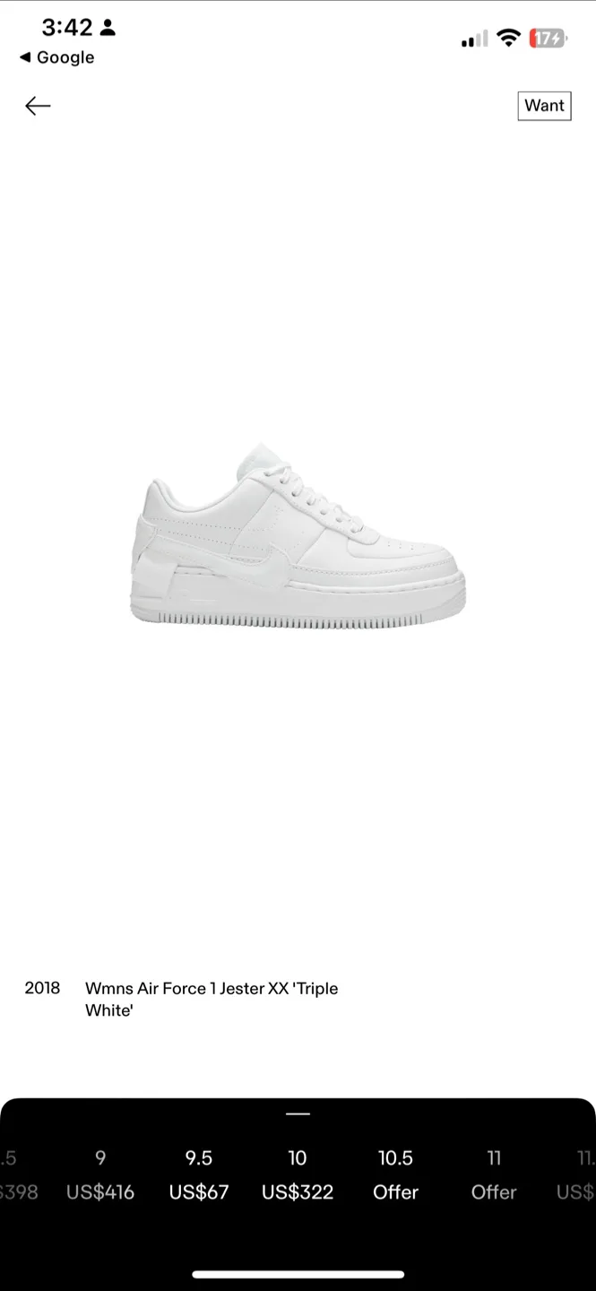 Nike Air Force 1 Jester XX 'Triple White' Sneakers image indicator(3)