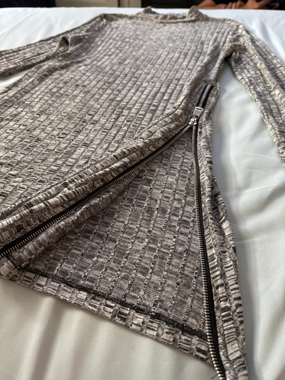 Grey, Light Long Sleeve High Neck Dress/Long Top image indicator(2)