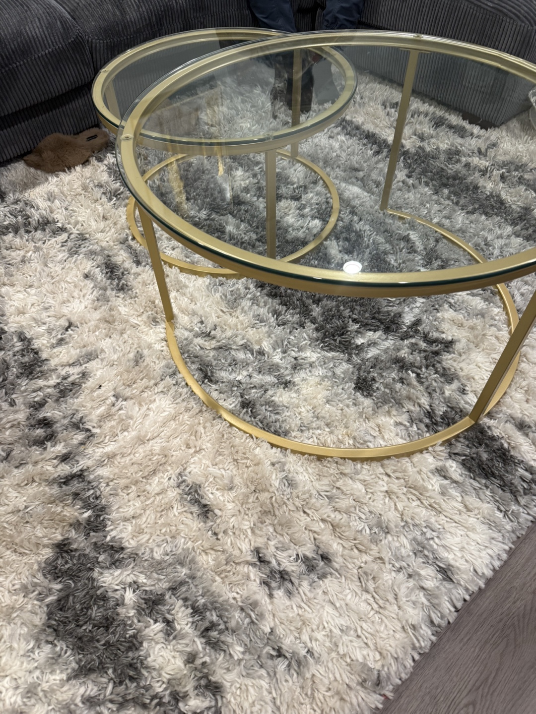 Gold and Glass Nesting Tables - photo 2