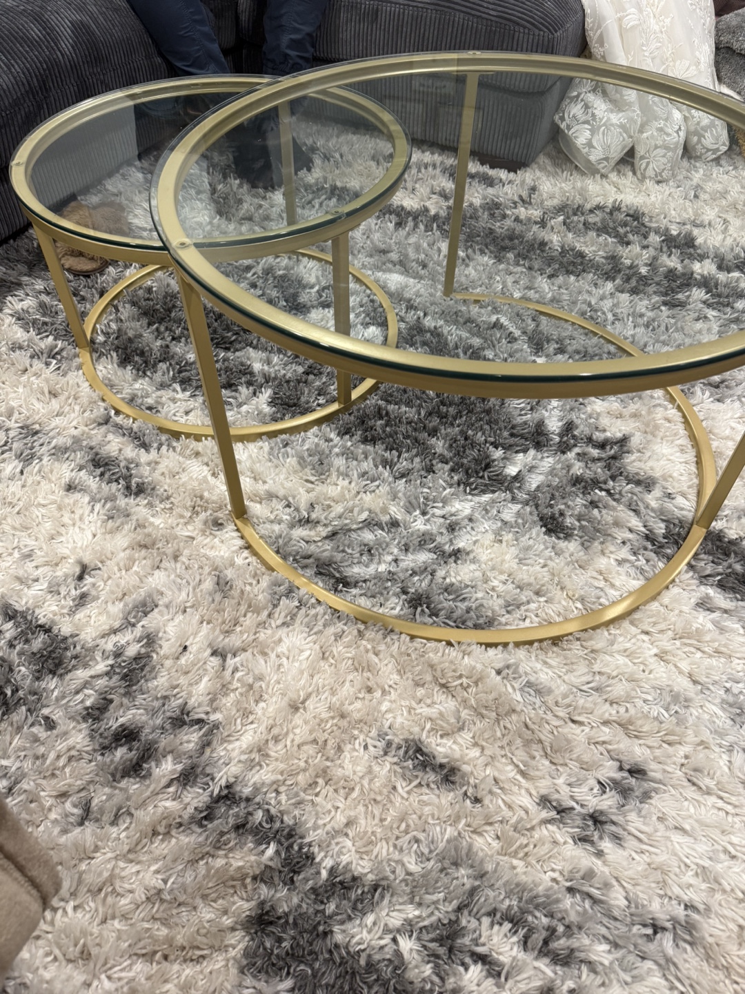 Gold and Glass Nesting Tables