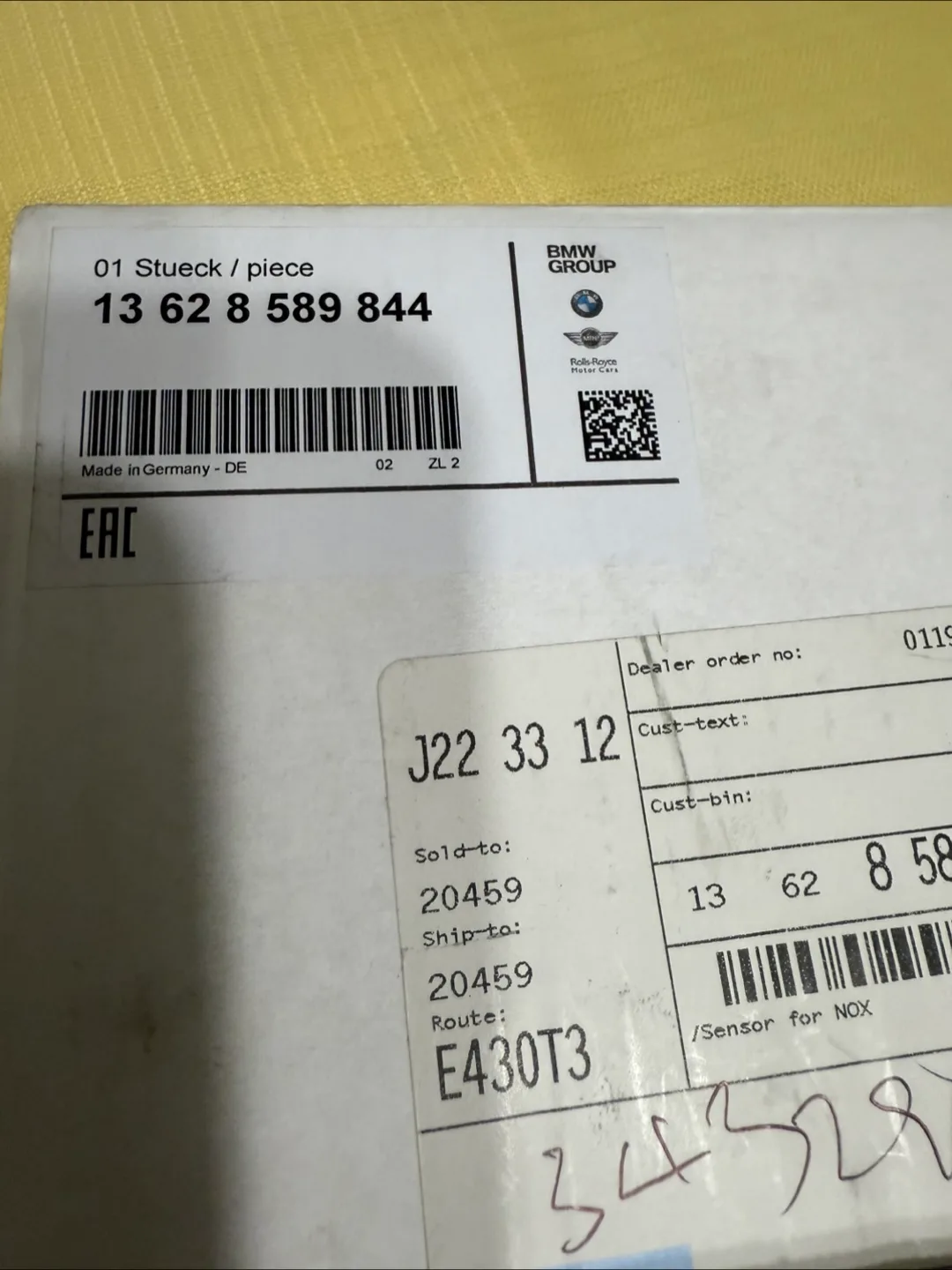 BMW OEM Part/ NOX SENSOR thumbnail