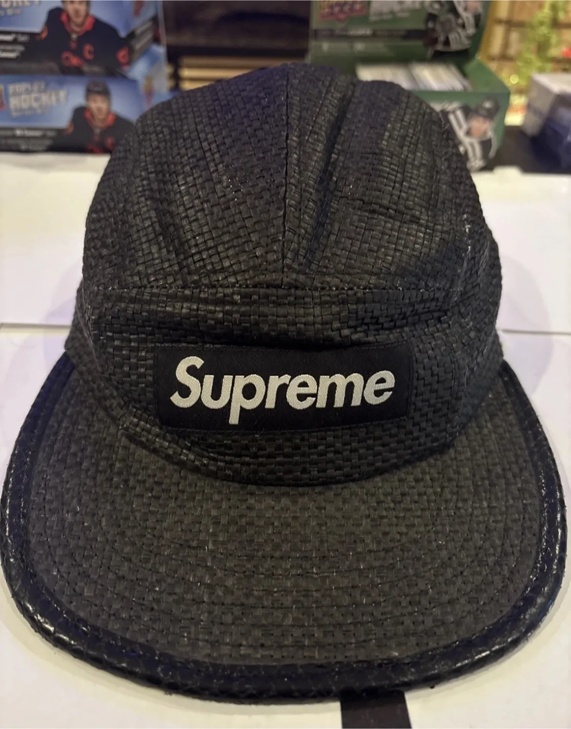 Supreme Black Mesh Camp Cap - Used thumbnail