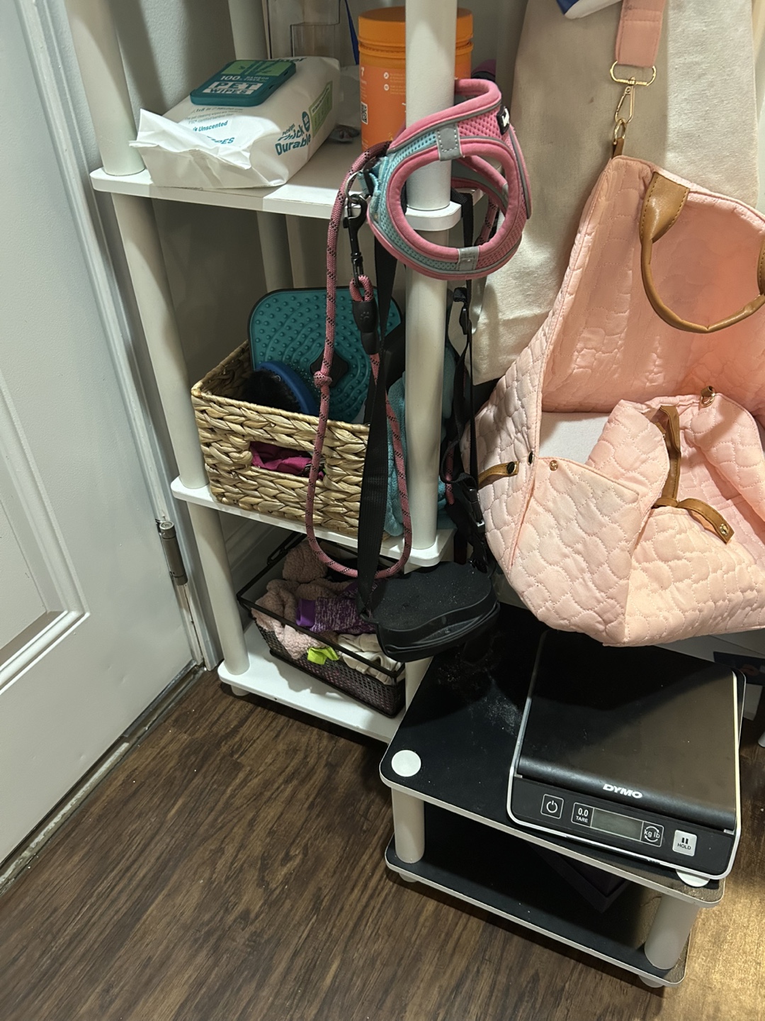 Compact Shelving Unit with baskets