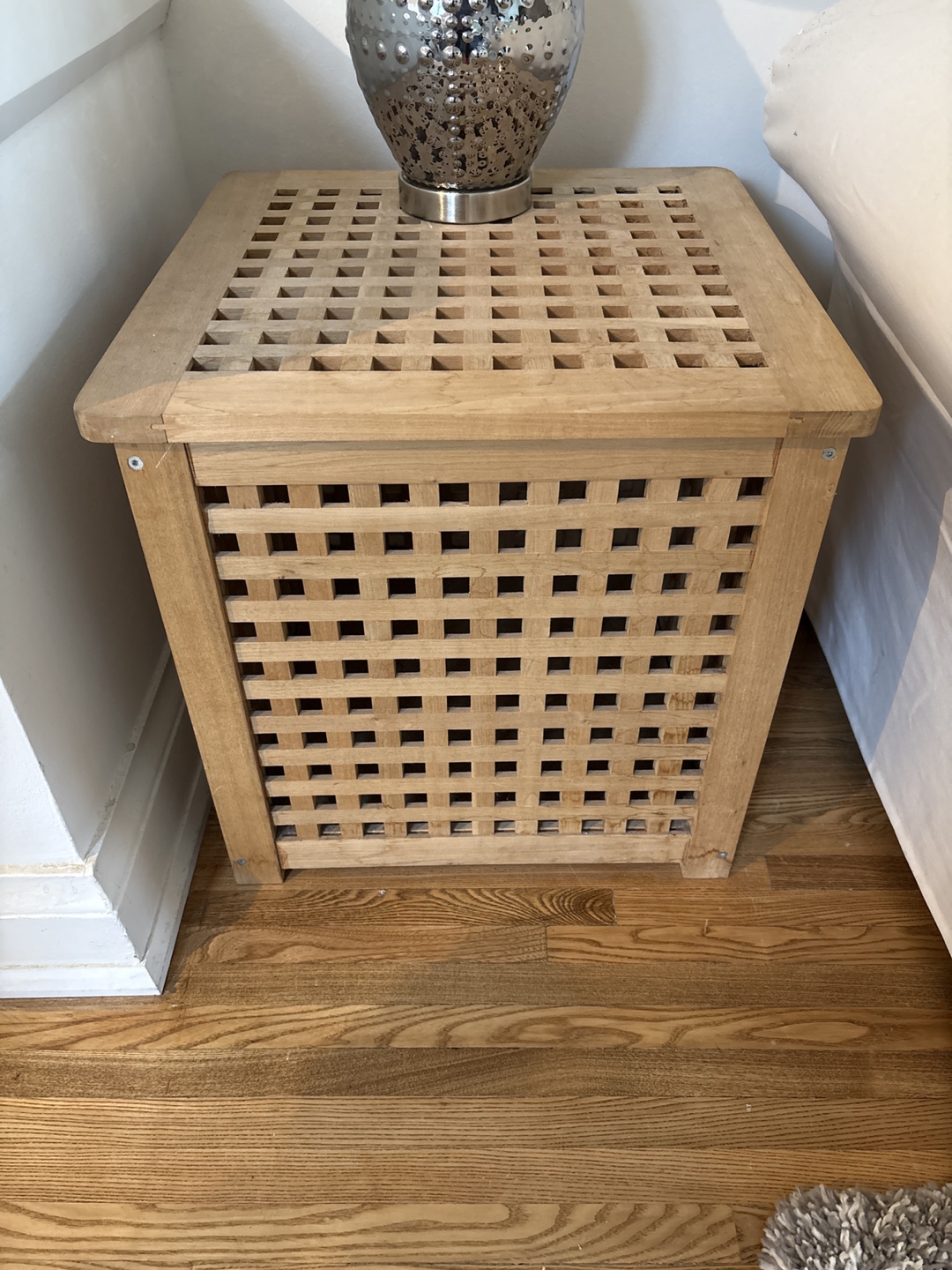 IKEA Wooden Square Storage/Table (bedside or living room)