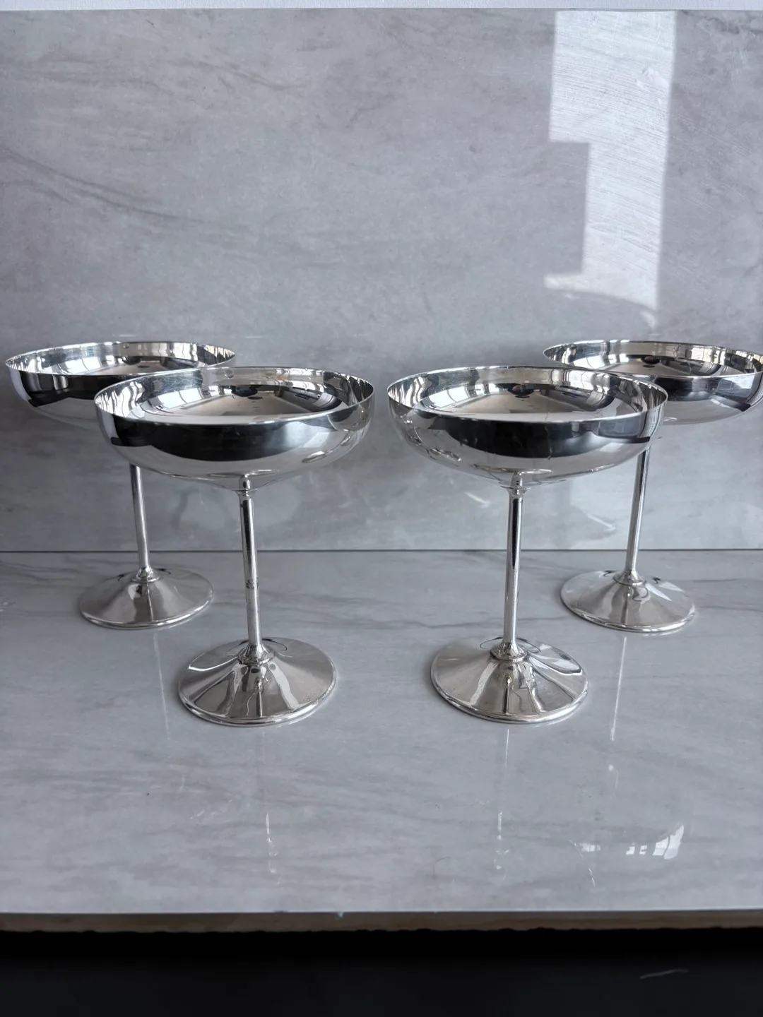 Polished Silverware - Set of 4 Coupe Goblets image indicator(2)