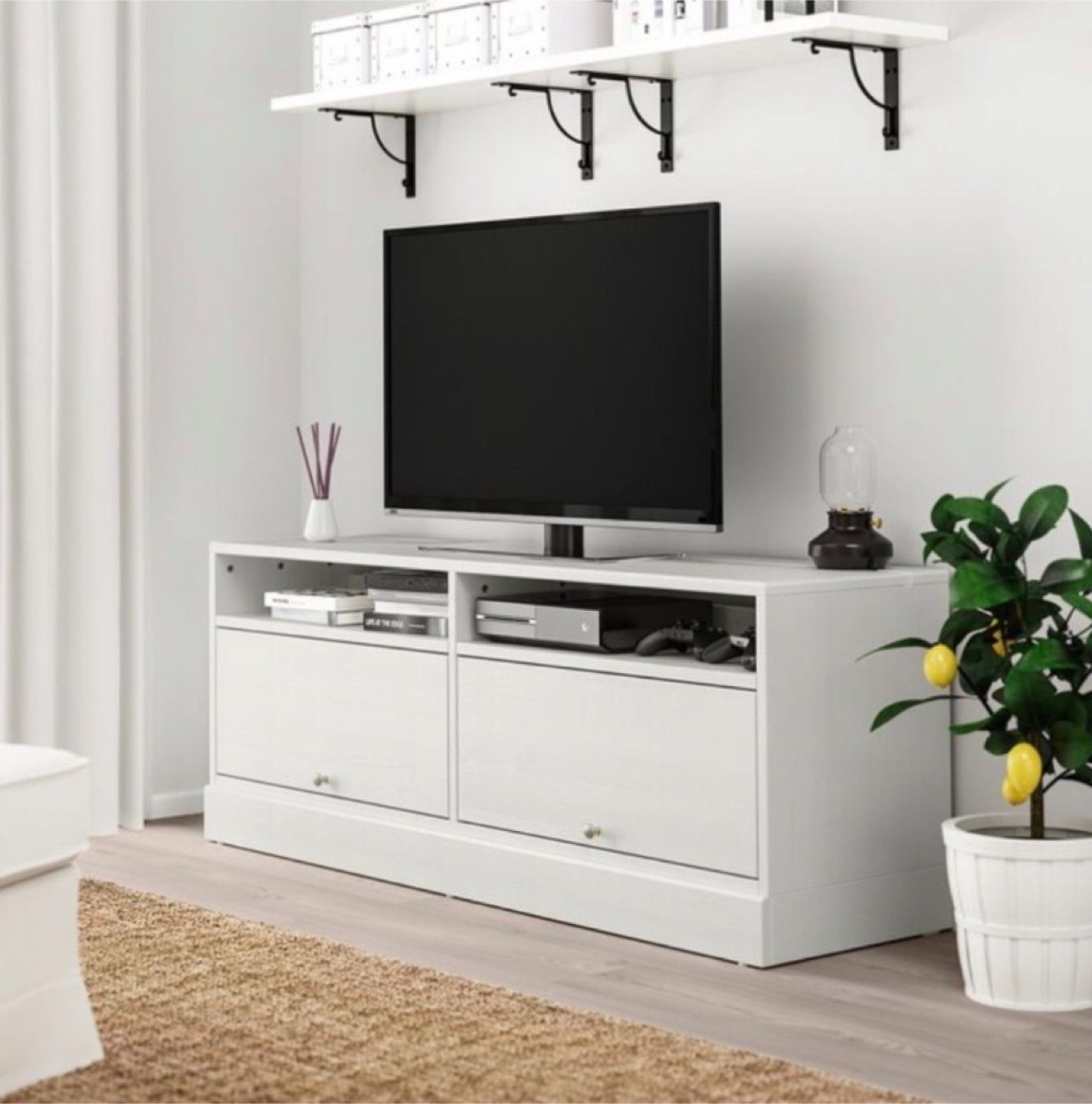 White TV Stand - photo 2