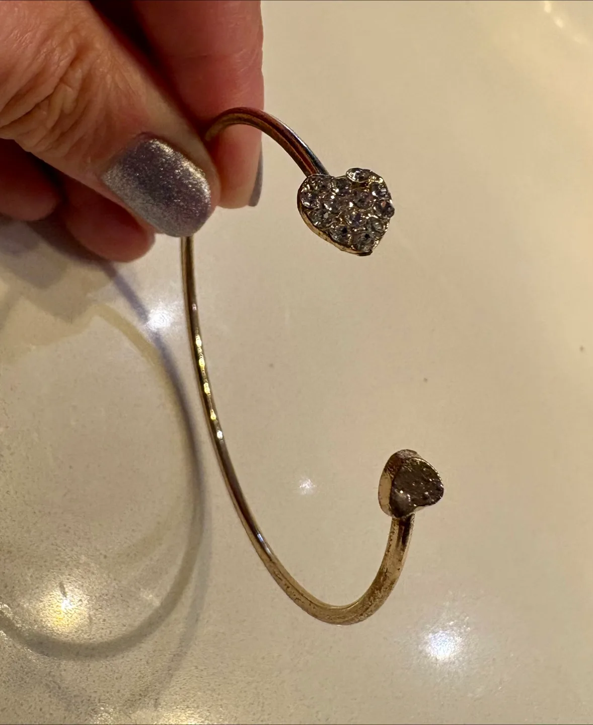 Heart Embellished Cuff Bracelet thumbnail
