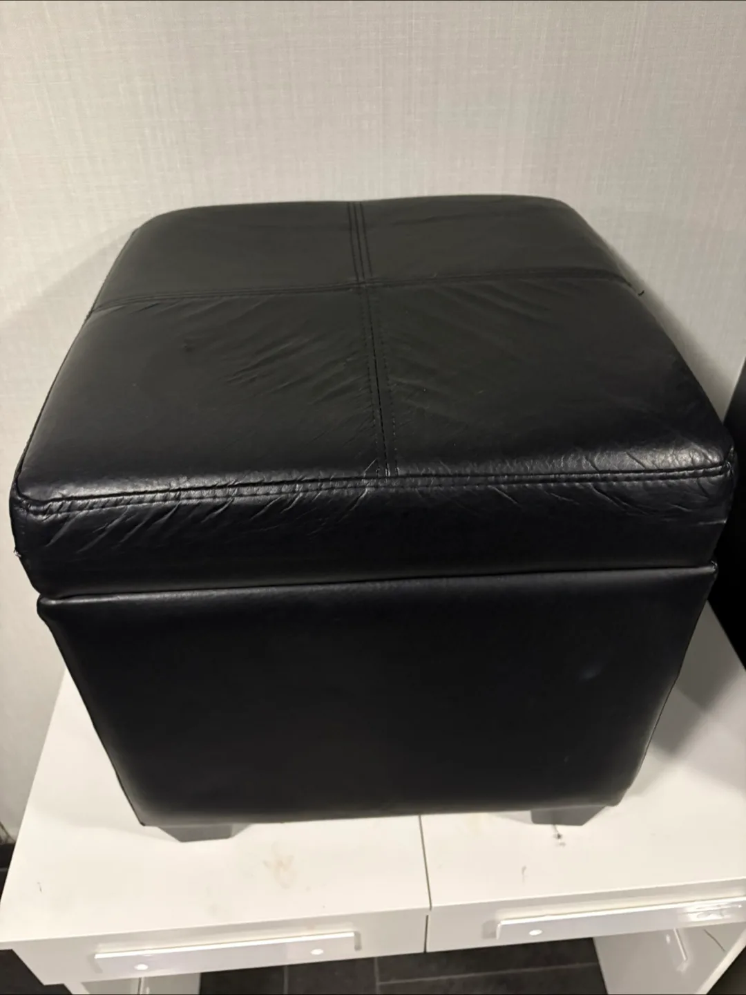 Black Storage Ottoman thumbnail