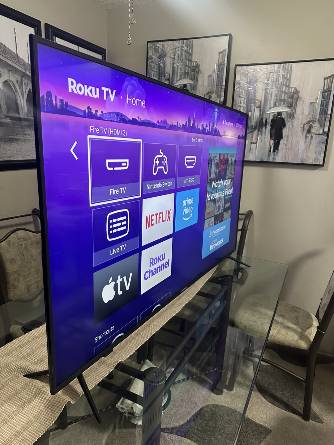 65" Smart Roku TV – Like New!
