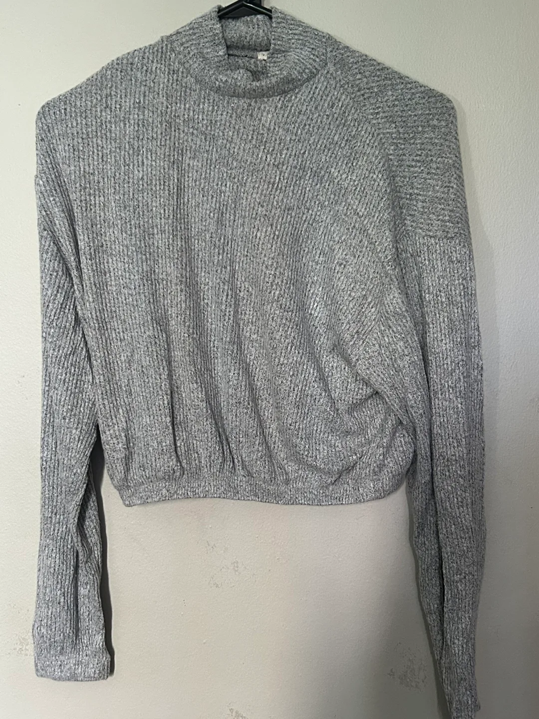 Garage Grey Mock Neck Sweater thumbnail