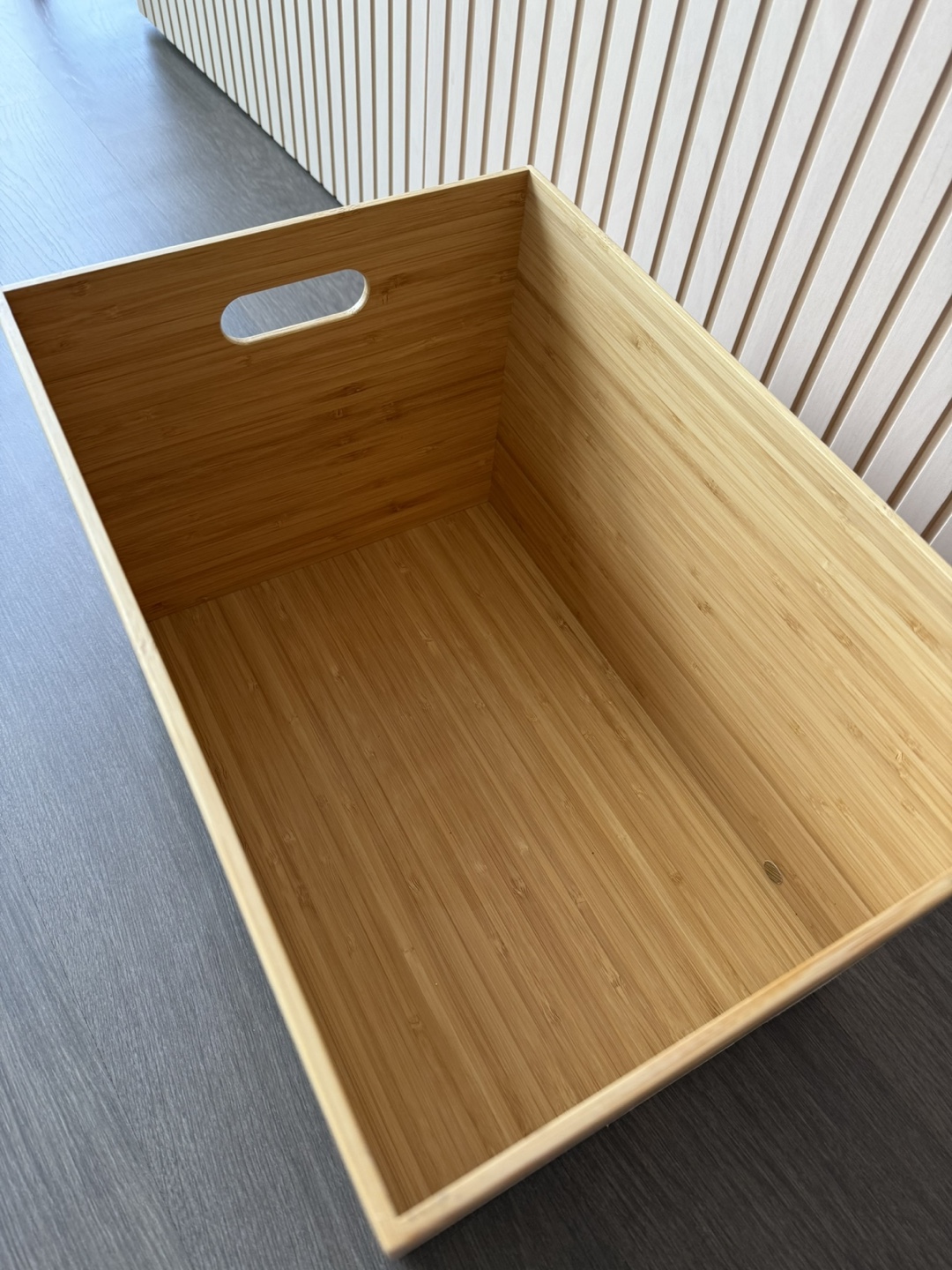 Muji stackable Bamboo Storage Box with Handle - photo 2