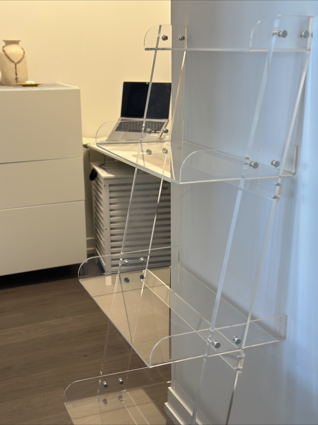 Acrylic Wall Shelving Unit