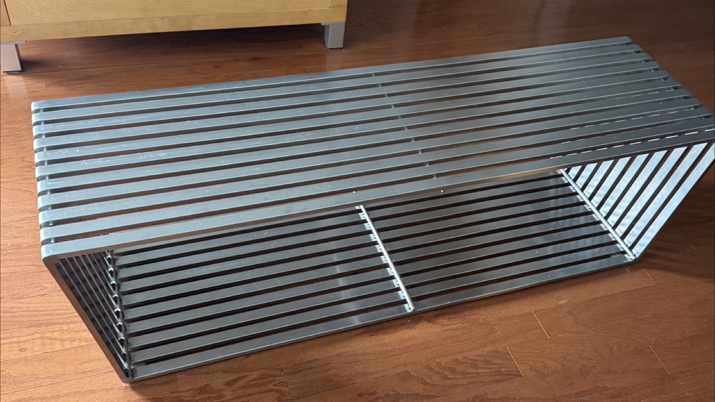 Nomiya Brushed Stainless Steel Bench/Coffee table - photo 2