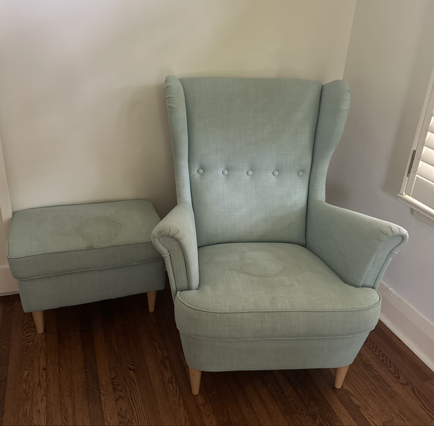 IKEA Armchair and Footstool