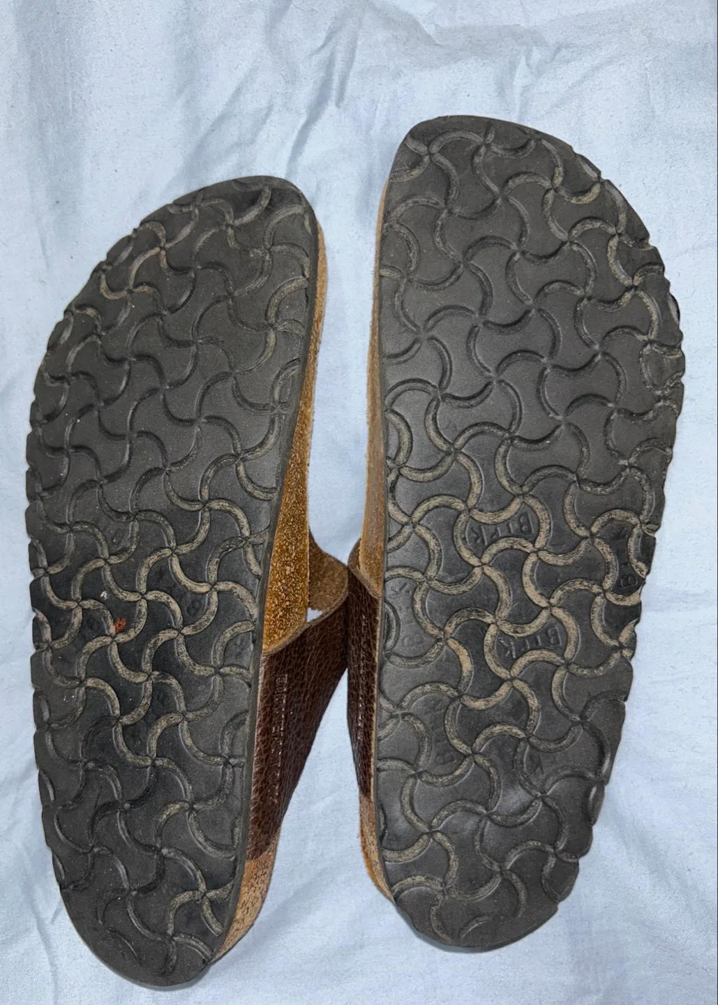 Birkenstock Brown Leather Thong Sandals - Size 38 image indicator(3)