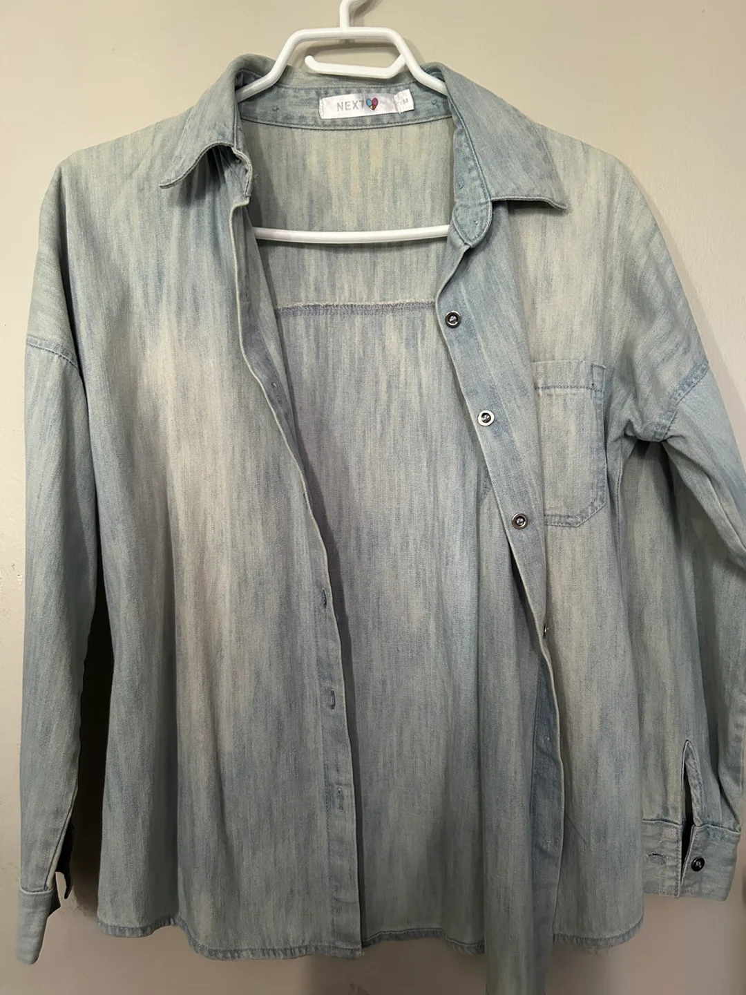 NEXT Denim Button-Up Shirt thumbnail