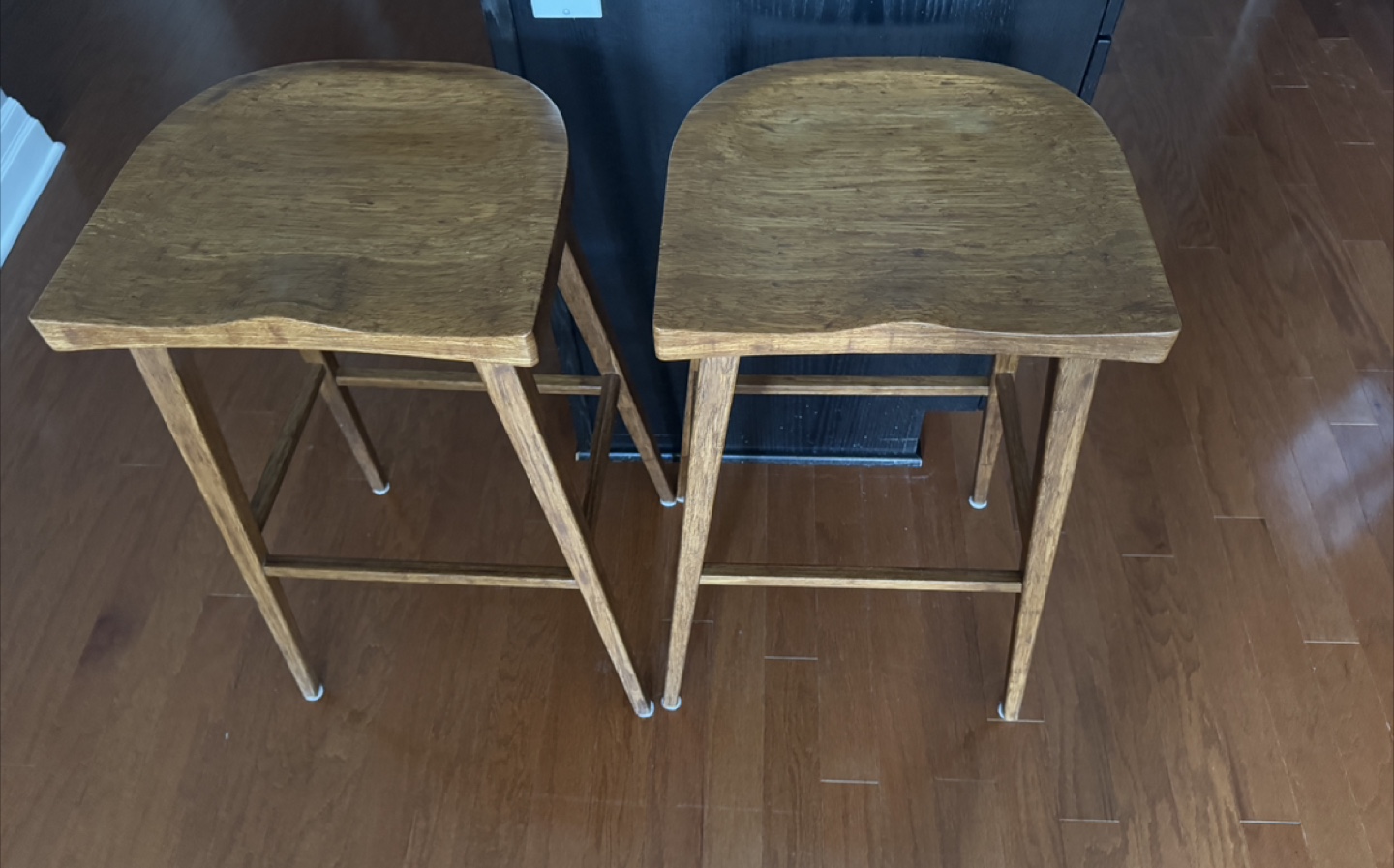 Solid Wood Bar Stools – Set of 2 for $140 - photo 3