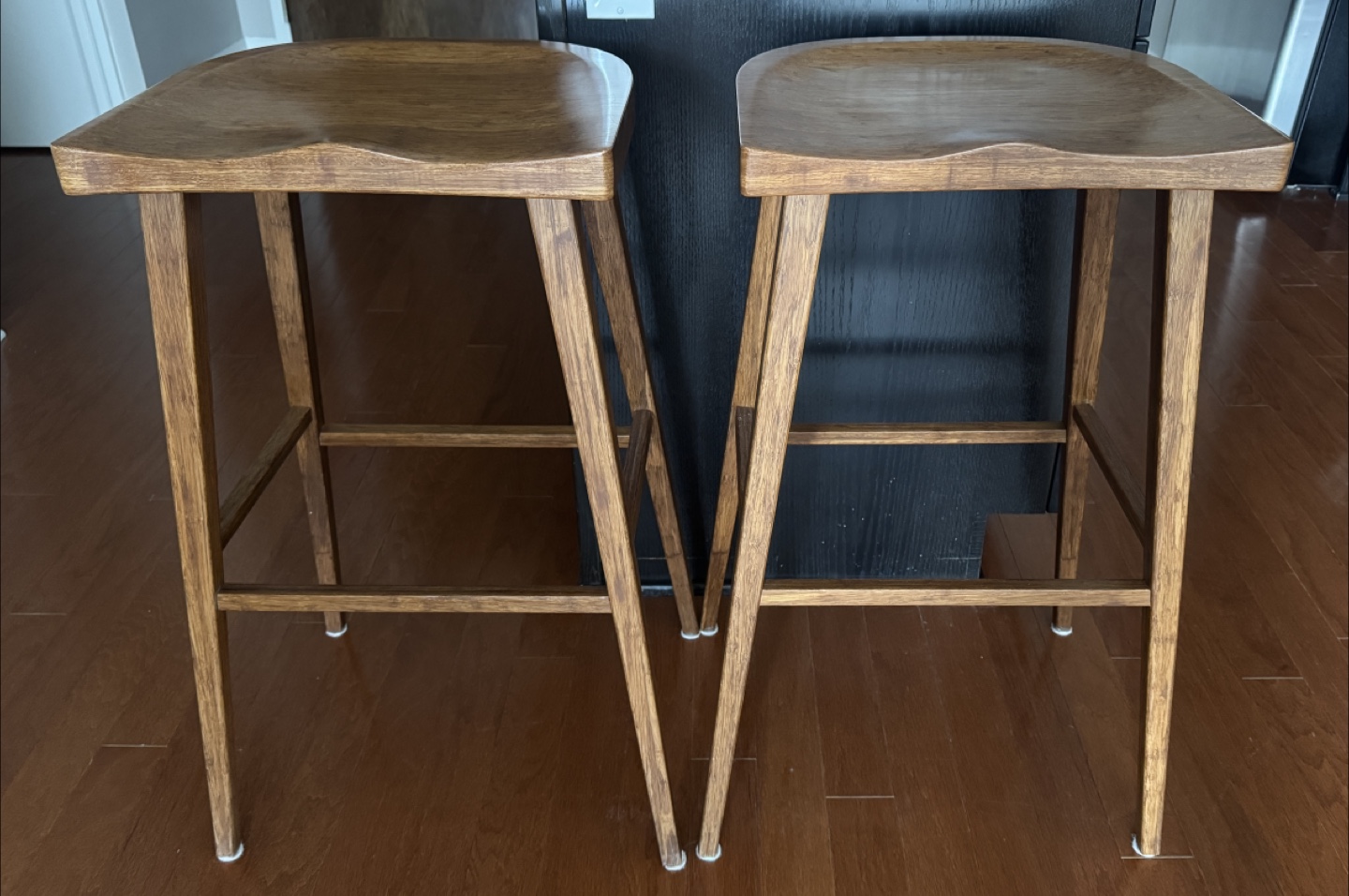 Solid Wood Bar Stools – Set of 2 for $140 - photo 2