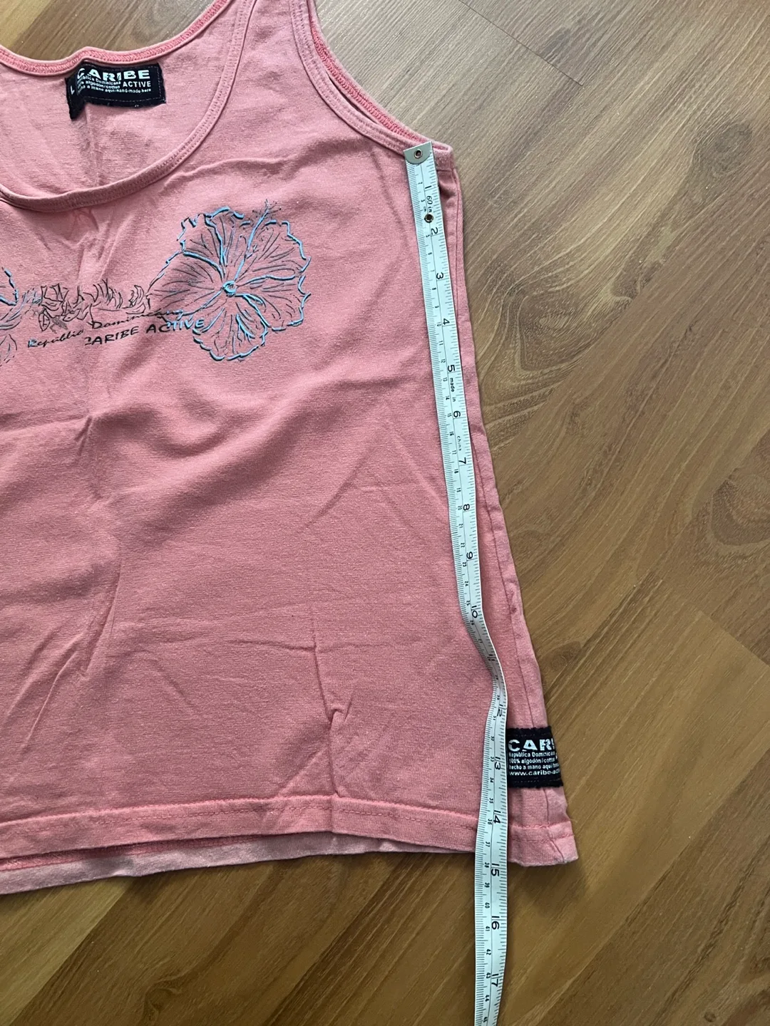 Pink Tank Top with Floral Detail - Size L image indicator(5)