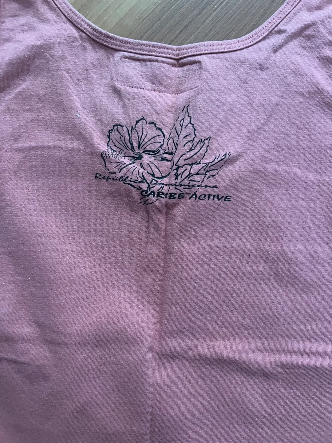 Pink Tank Top with Floral Detail - Size L image indicator(3)